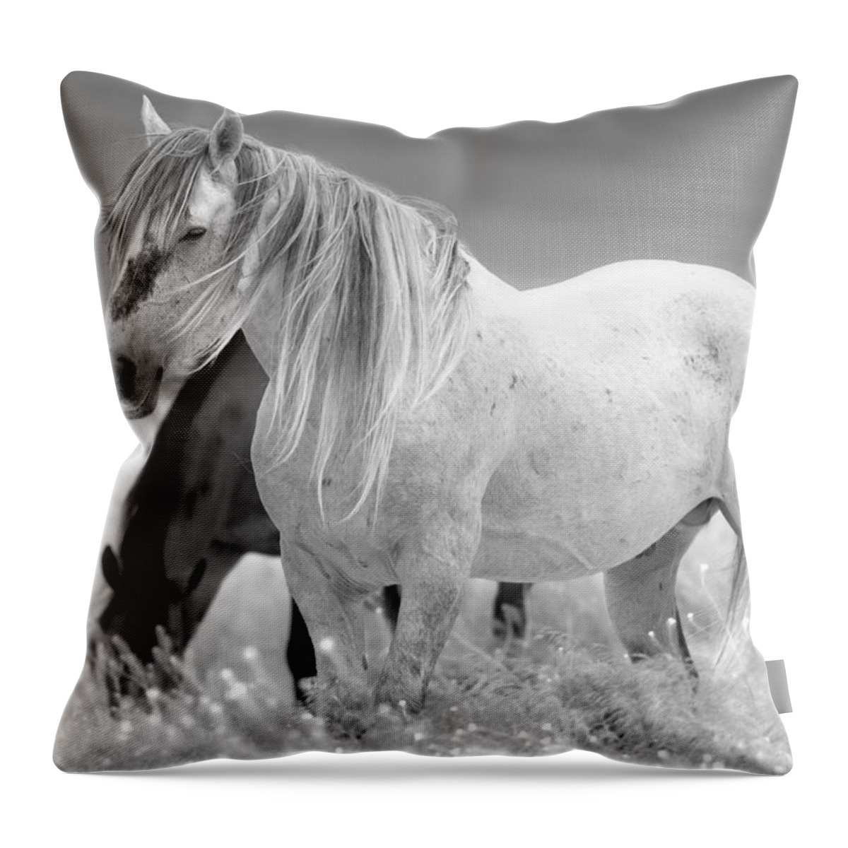 Stallion Throw Pillow featuring the photograph Goliath. by Paul Martin