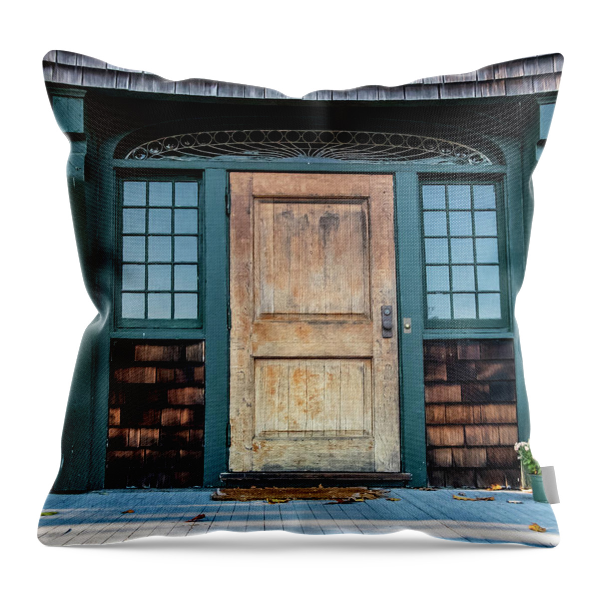 Door Throw Pillow featuring the photograph Grand Entrance by Cathy Kovarik