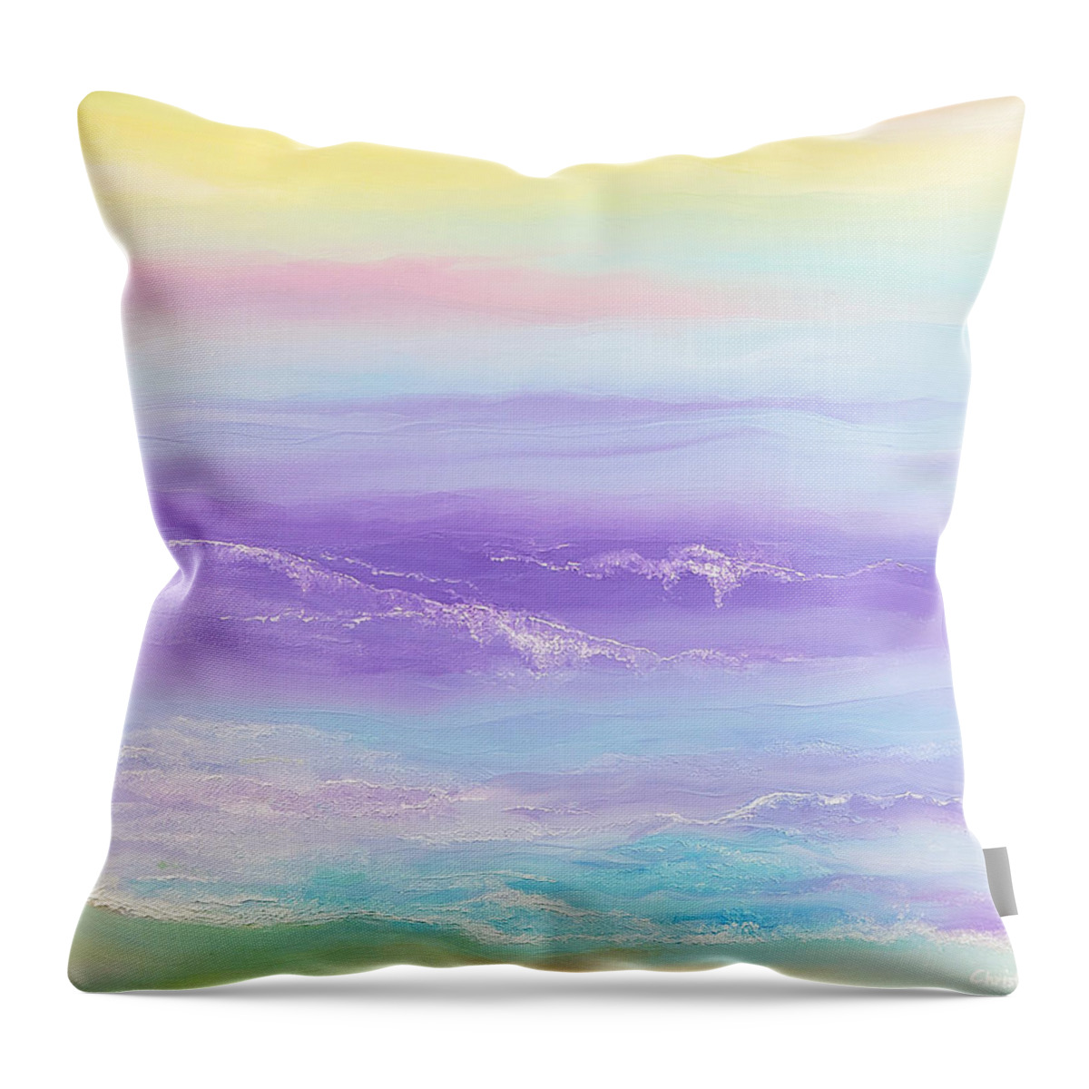 Abstract Throw Pillow featuring the painting Grateful by Christine Bolden