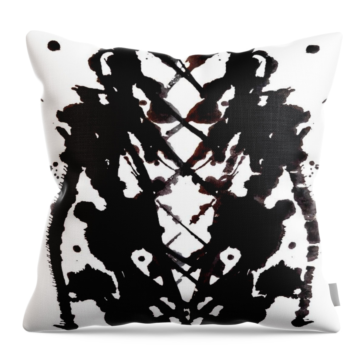 Statement Throw Pillow featuring the painting Guardian Ghoul by Stephenie Zagorski