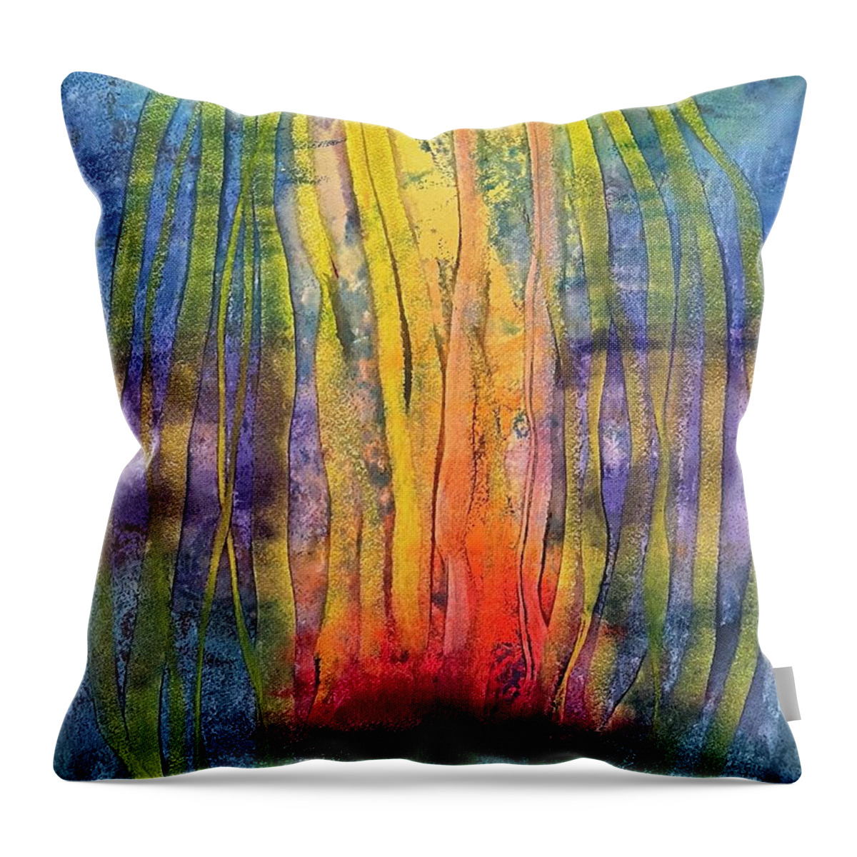  Throw Pillow featuring the painting Guide me to the Light by Marie-Claire Dole