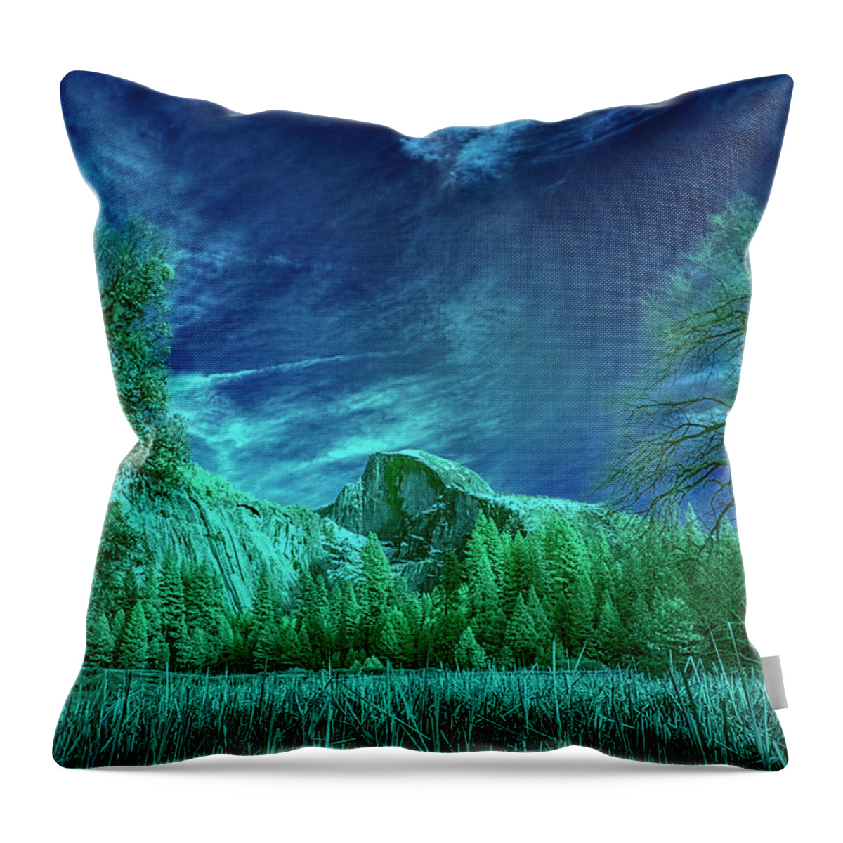 Landscape Throw Pillow featuring the photograph Half Dome Colored Infrared by Romeo Victor