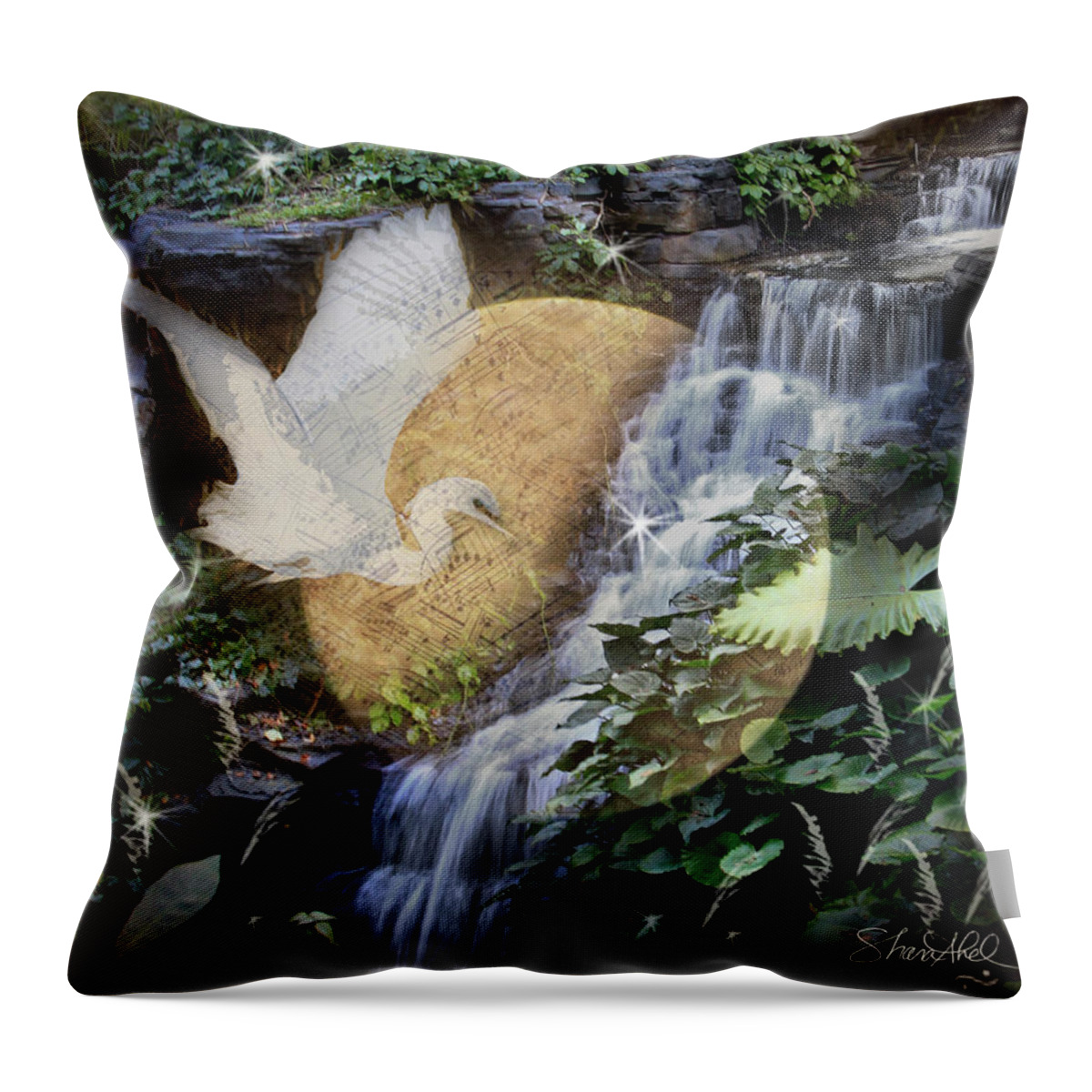 Bird Throw Pillow featuring the photograph Harmony in Nature by Shara Abel