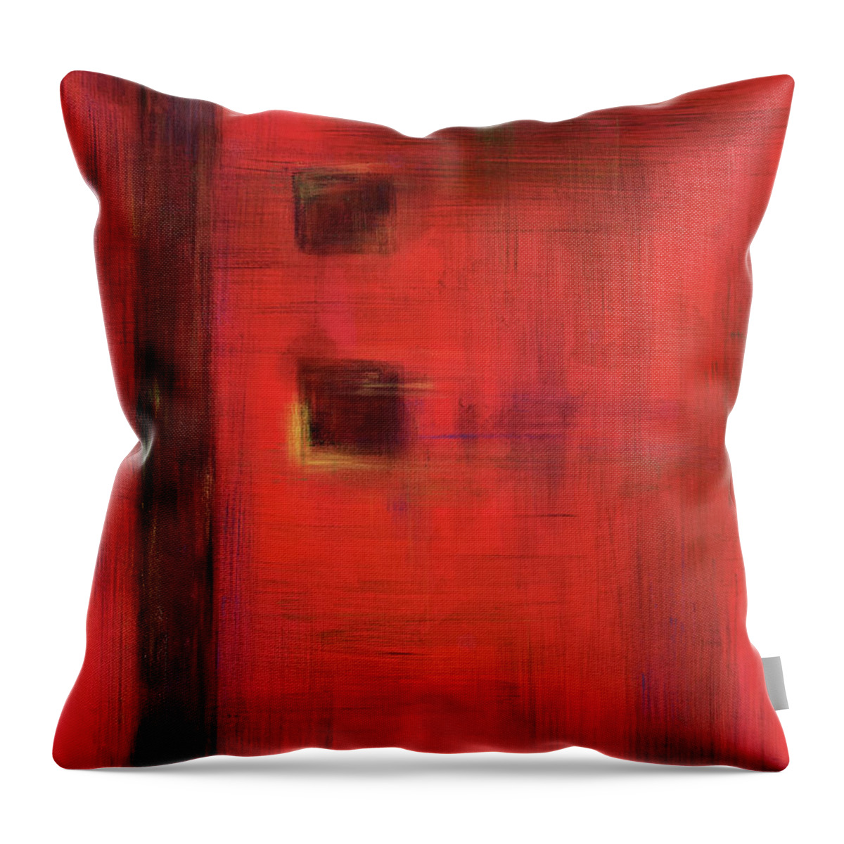 Abstract Throw Pillow featuring the painting Harmony by Tes Scholtz