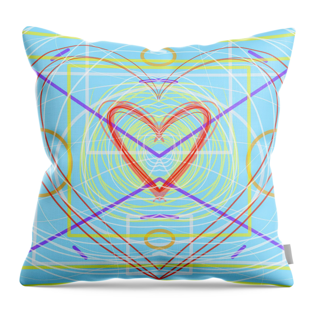 Love Throw Pillow featuring the digital art Heart Doodle by Meghan Elizabeth