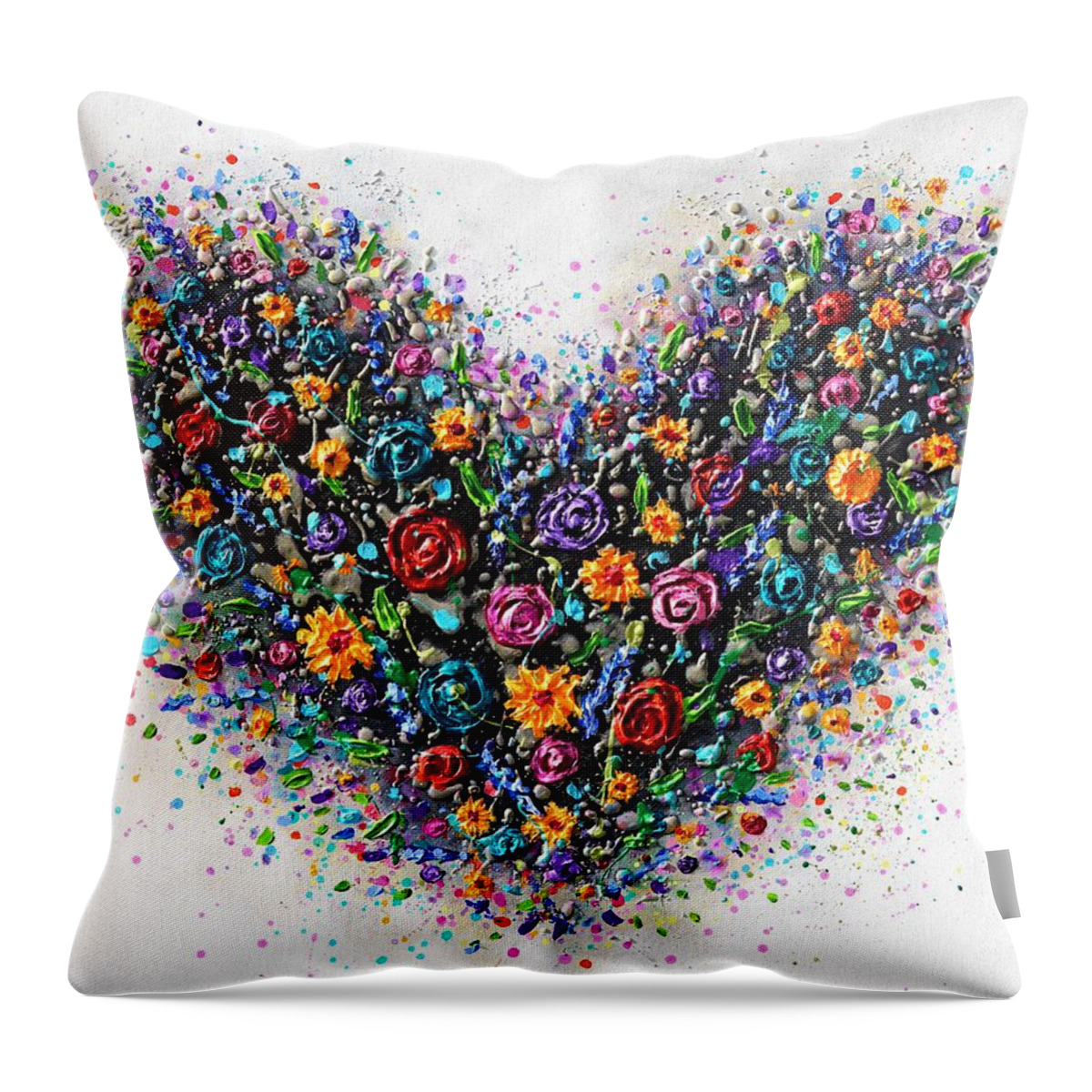 Heart Throw Pillow featuring the painting Heart of Hope by Amanda Dagg