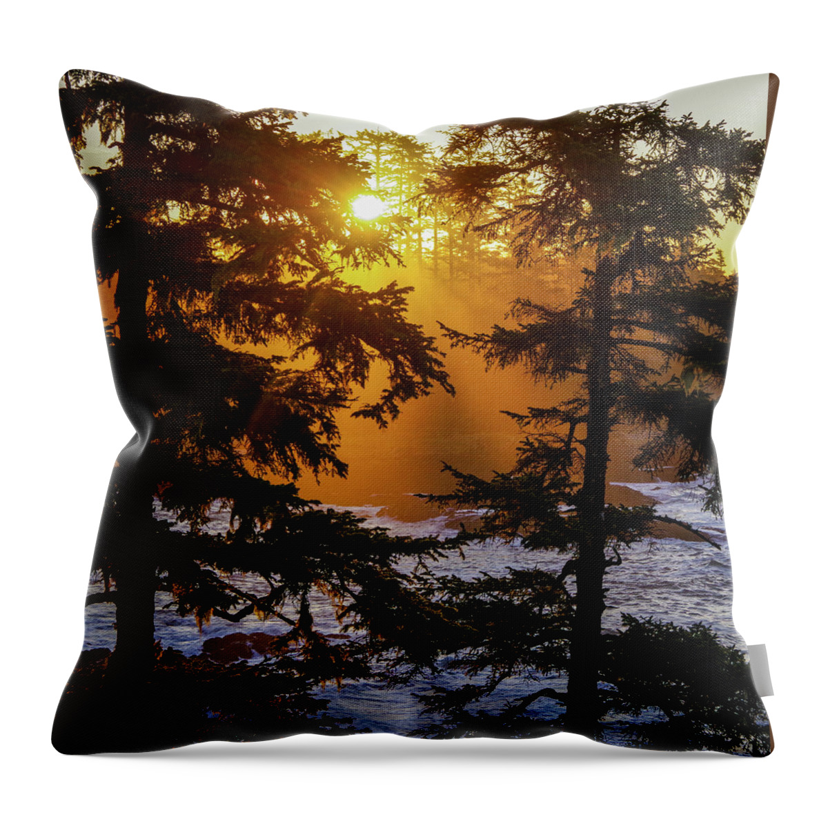 Sunrise Throw Pillow featuring the photograph Here comes the sun by Stephen Sloan