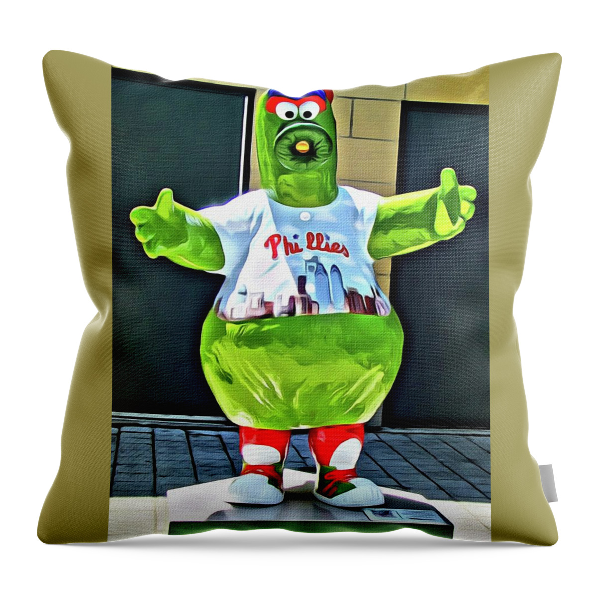 Alicegipsonphotographs Throw Pillow featuring the photograph He's Phanatic by Alice Gipson