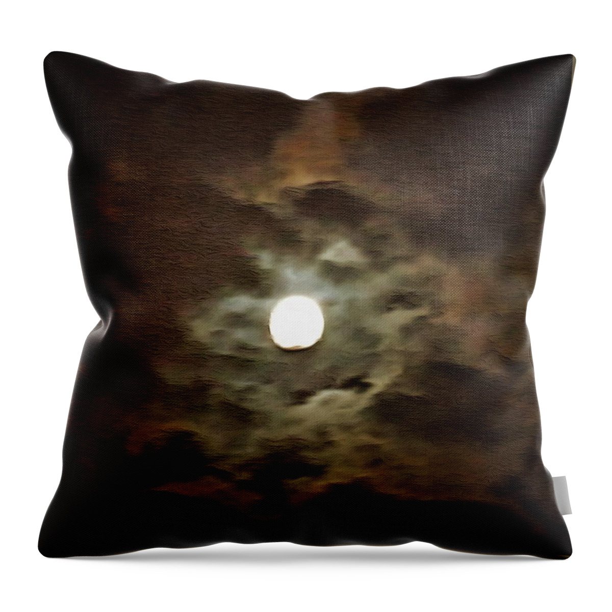 Throw Pillow featuring the mixed media Hole in the Clouds by Christopher Reed