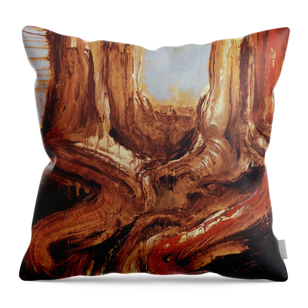 Abstract Throw Pillow featuring the painting Hole in the Sky by Sv Bell
