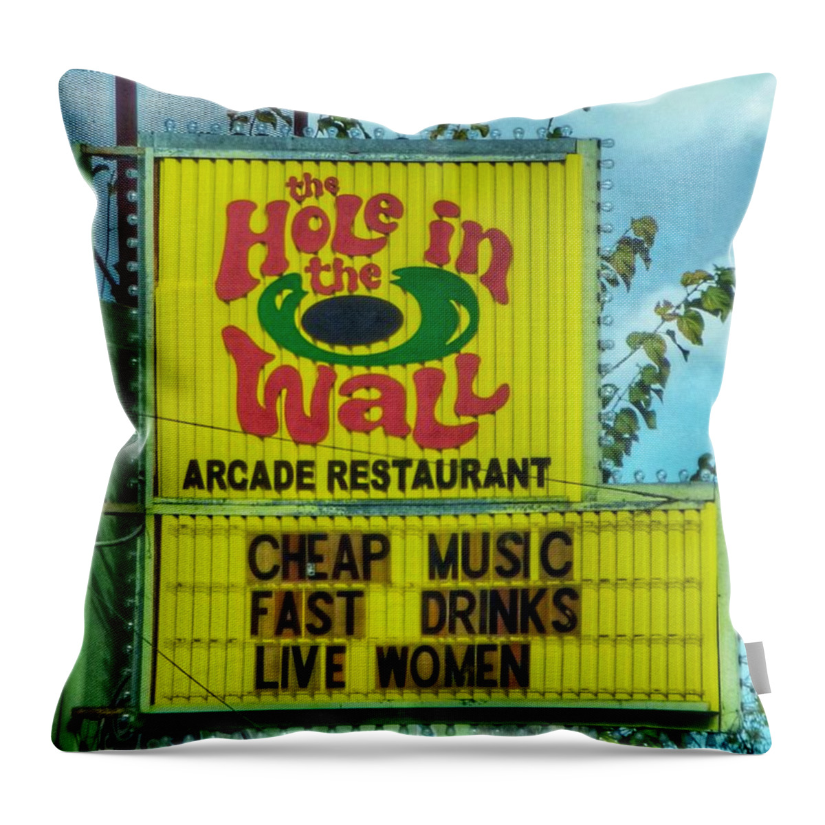 Hole In The Wall Throw Pillow featuring the photograph Hole in the Wall by Gia Marie Houck