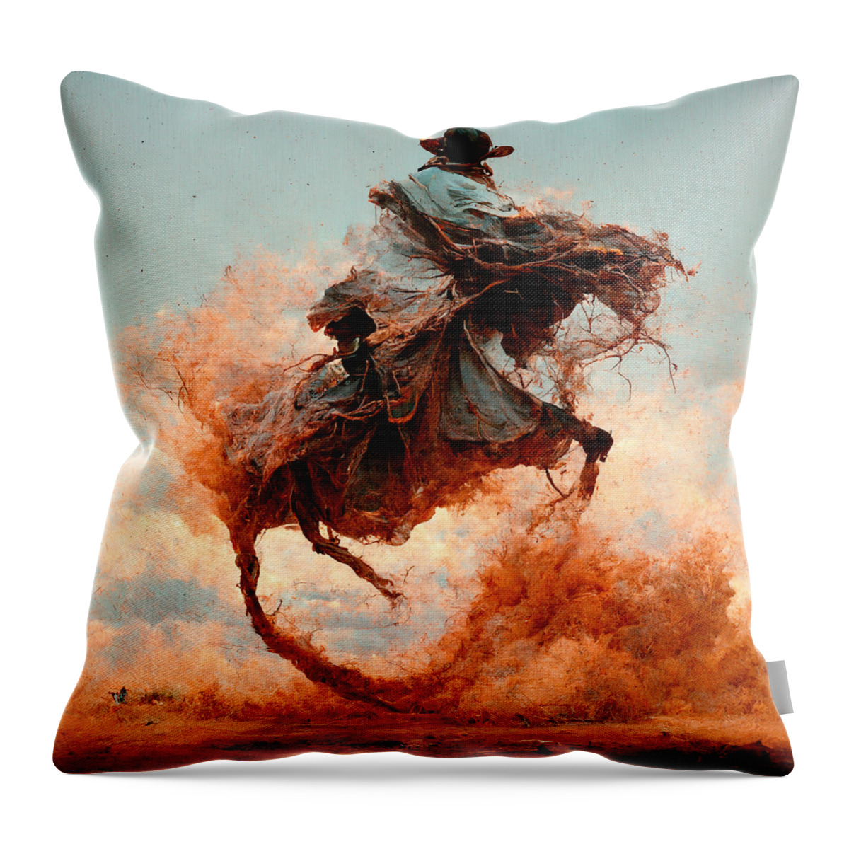 Horse Throw Pillow featuring the digital art Horses #11 by Craig Boehman