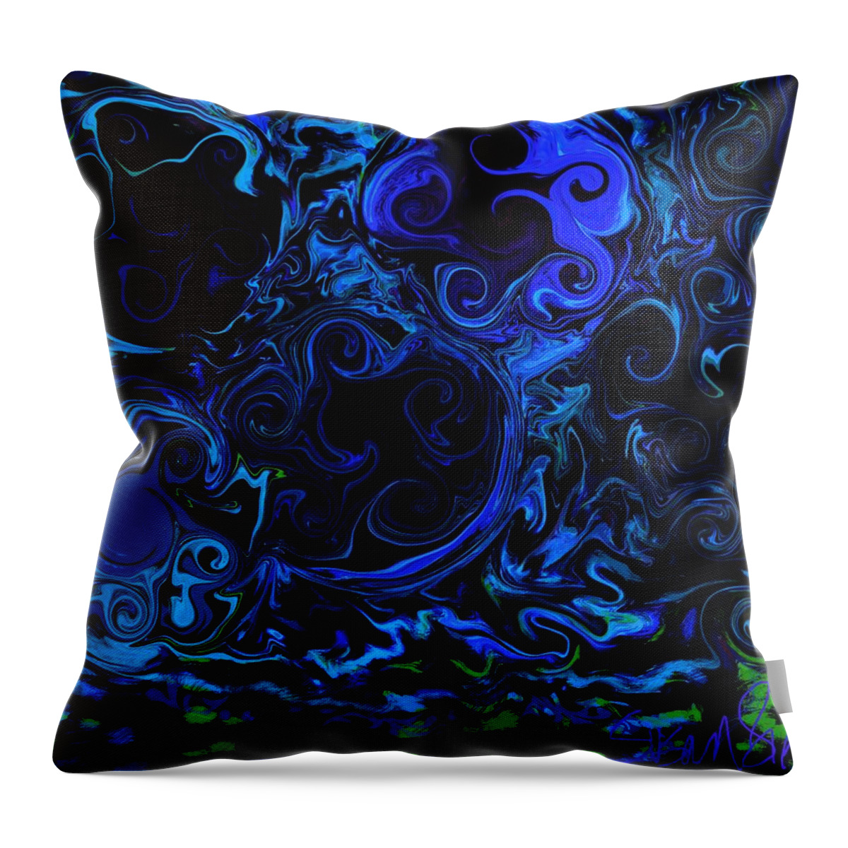 Swirl Throw Pillow featuring the digital art How Deep is Your Love by Susan Fielder