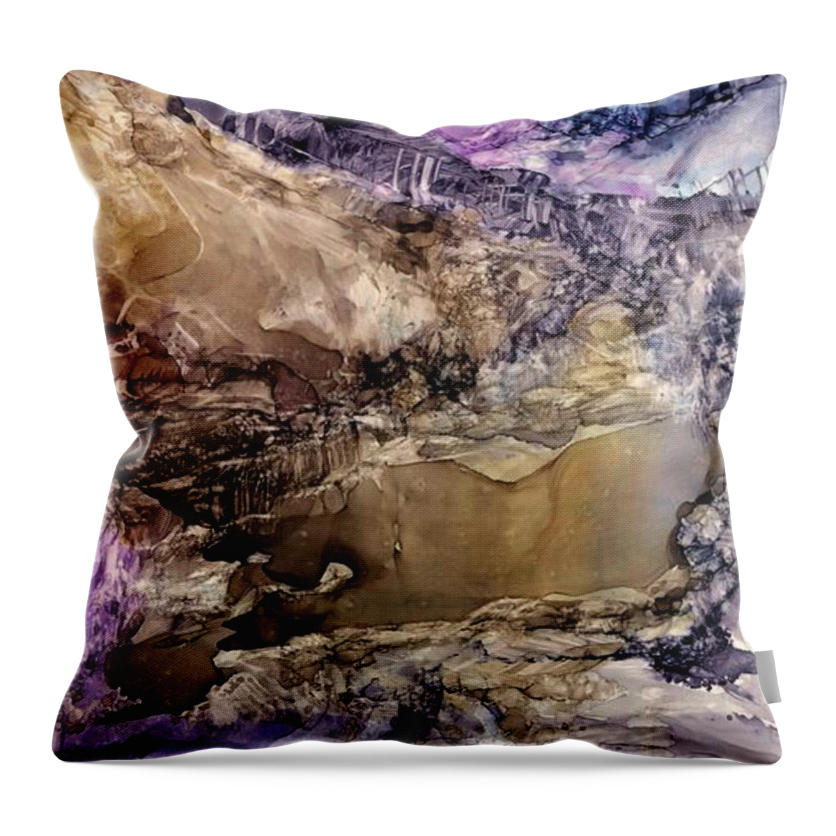 Soft Throw Pillow featuring the painting How you look at it by Angela Marinari