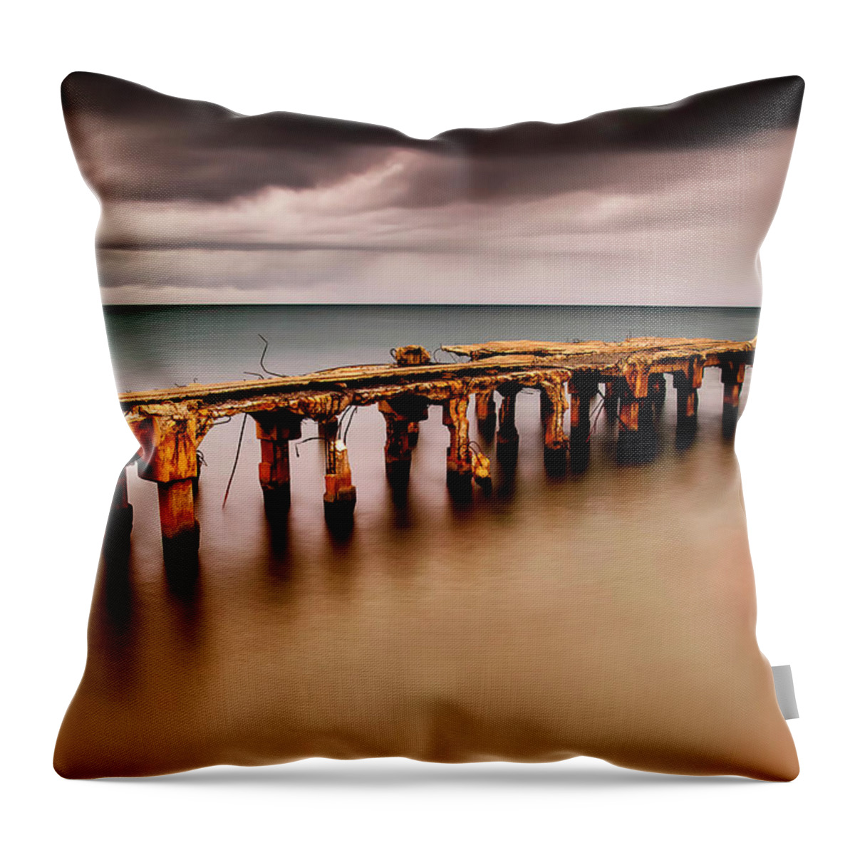 Hawaii Throw Pillow featuring the photograph Hurricane Survivor In Color by Gary Johnson
