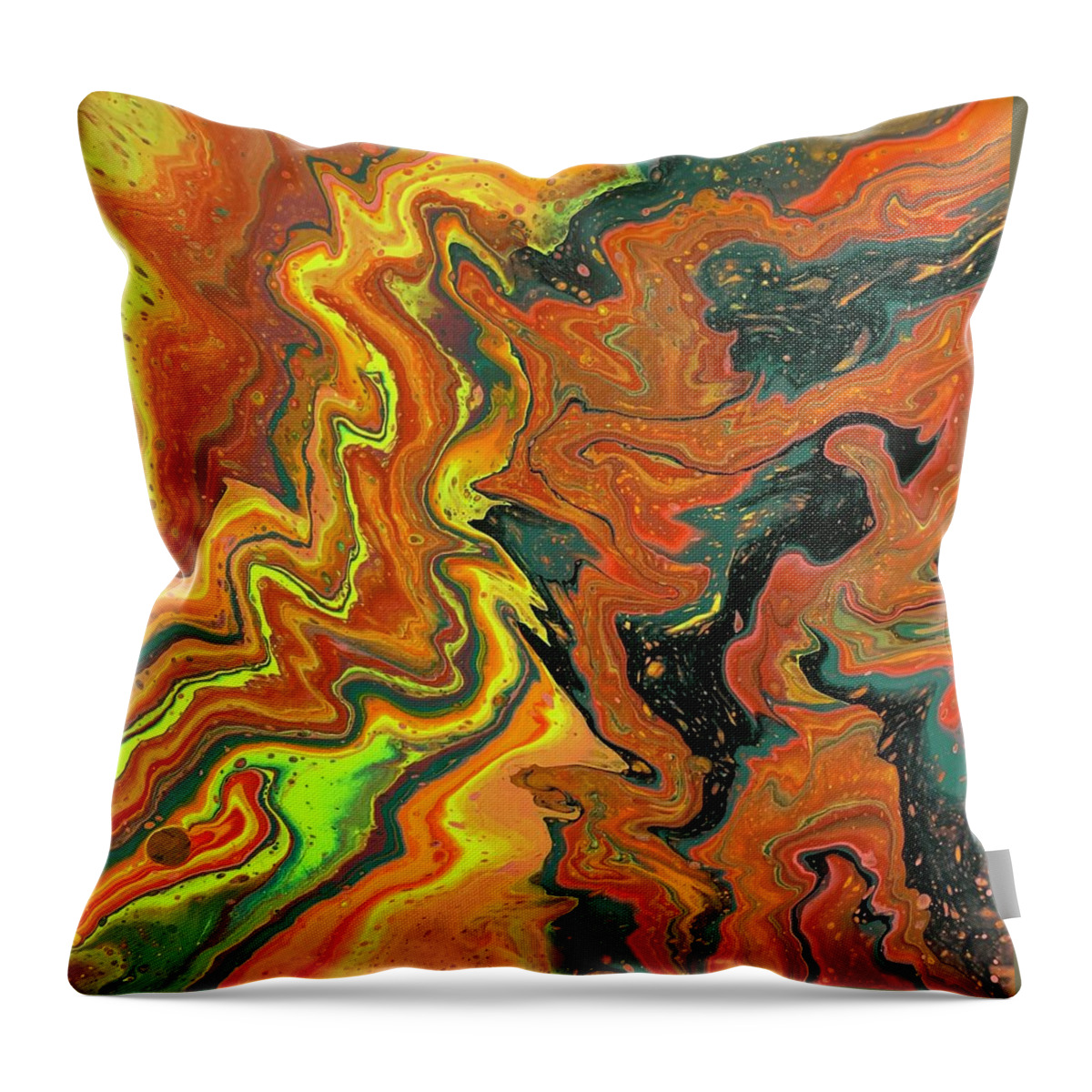Trippy Throw Pillow featuring the painting Hybrid by Nicole DiCicco
