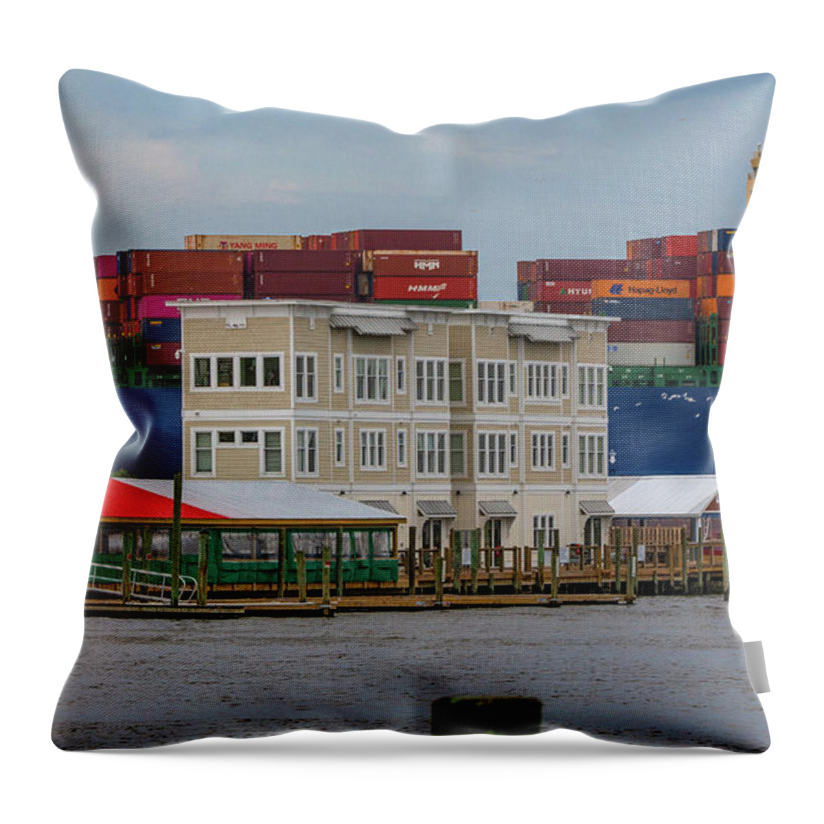 Southport Throw Pillow featuring the photograph Hyundai Hope Comes to Southport by Nick Noble