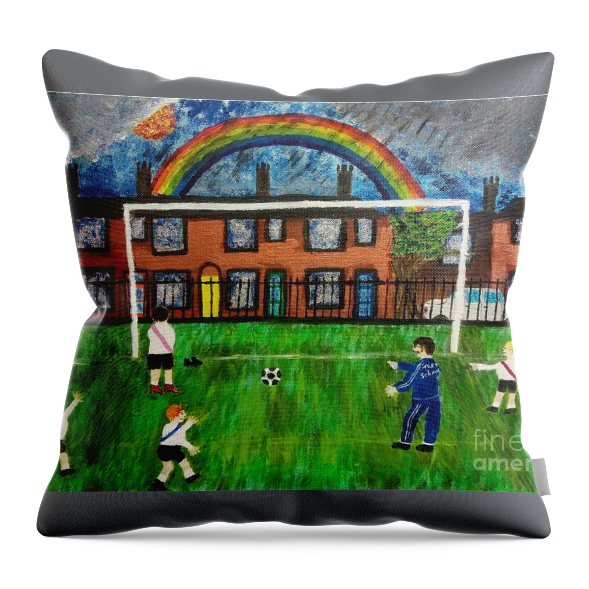 Lgbtq Throw Pillow featuring the painting I am a different type of boy by David Westwood