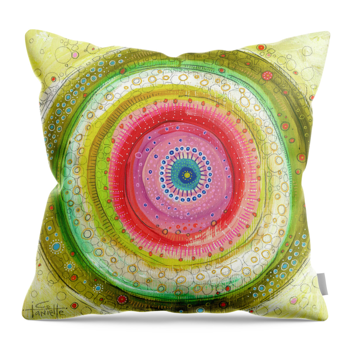 Empowered Throw Pillow featuring the painting I Am Empowered by Tanielle Childers