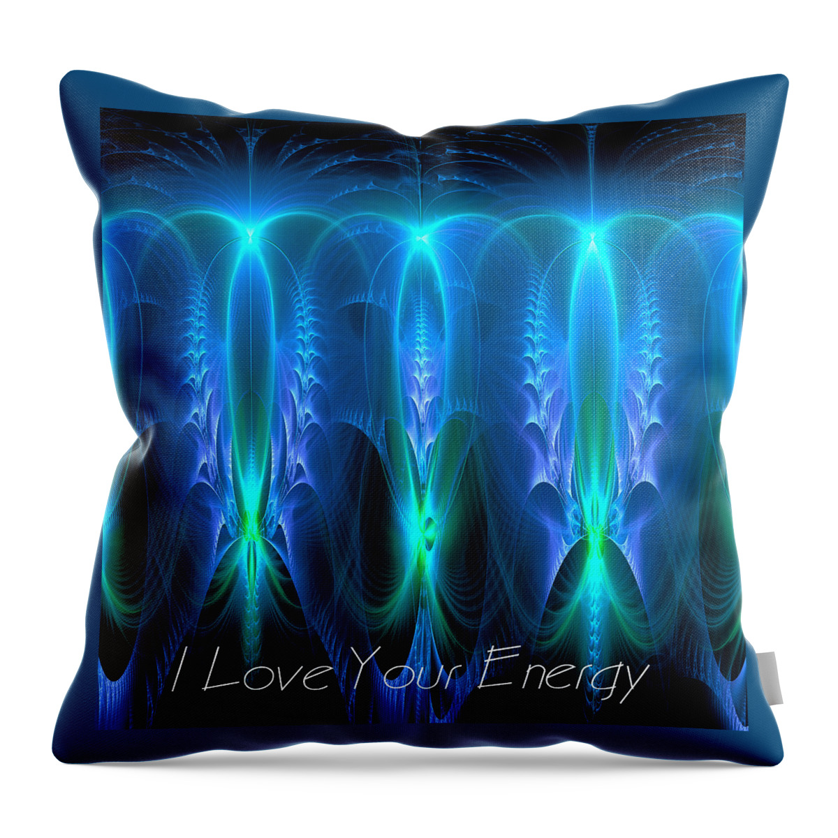 Fractal Throw Pillow featuring the digital art I Love Your Energy by Mary Ann Benoit