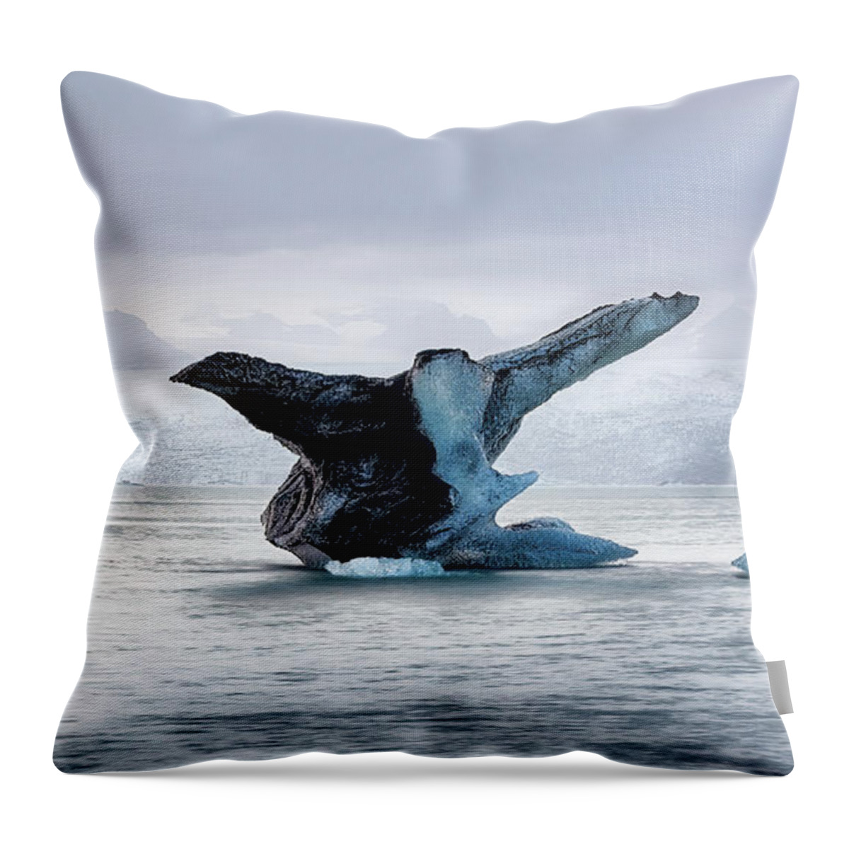Breiðamerkurjökull Throw Pillow featuring the photograph Icebird by Dee Potter