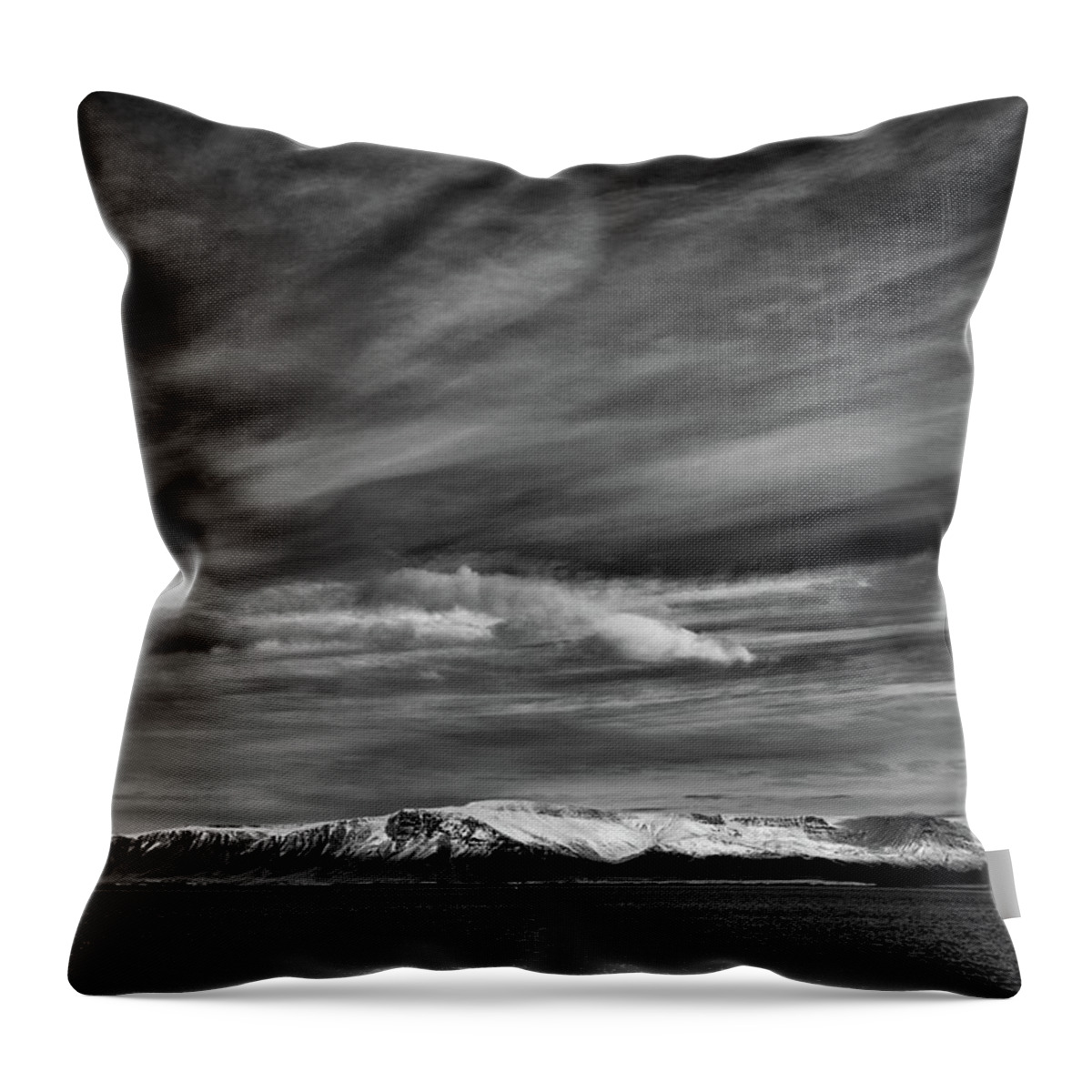 Kambshorn Throw Pillow featuring the photograph Icelandic Mountains by Nigel R Bell