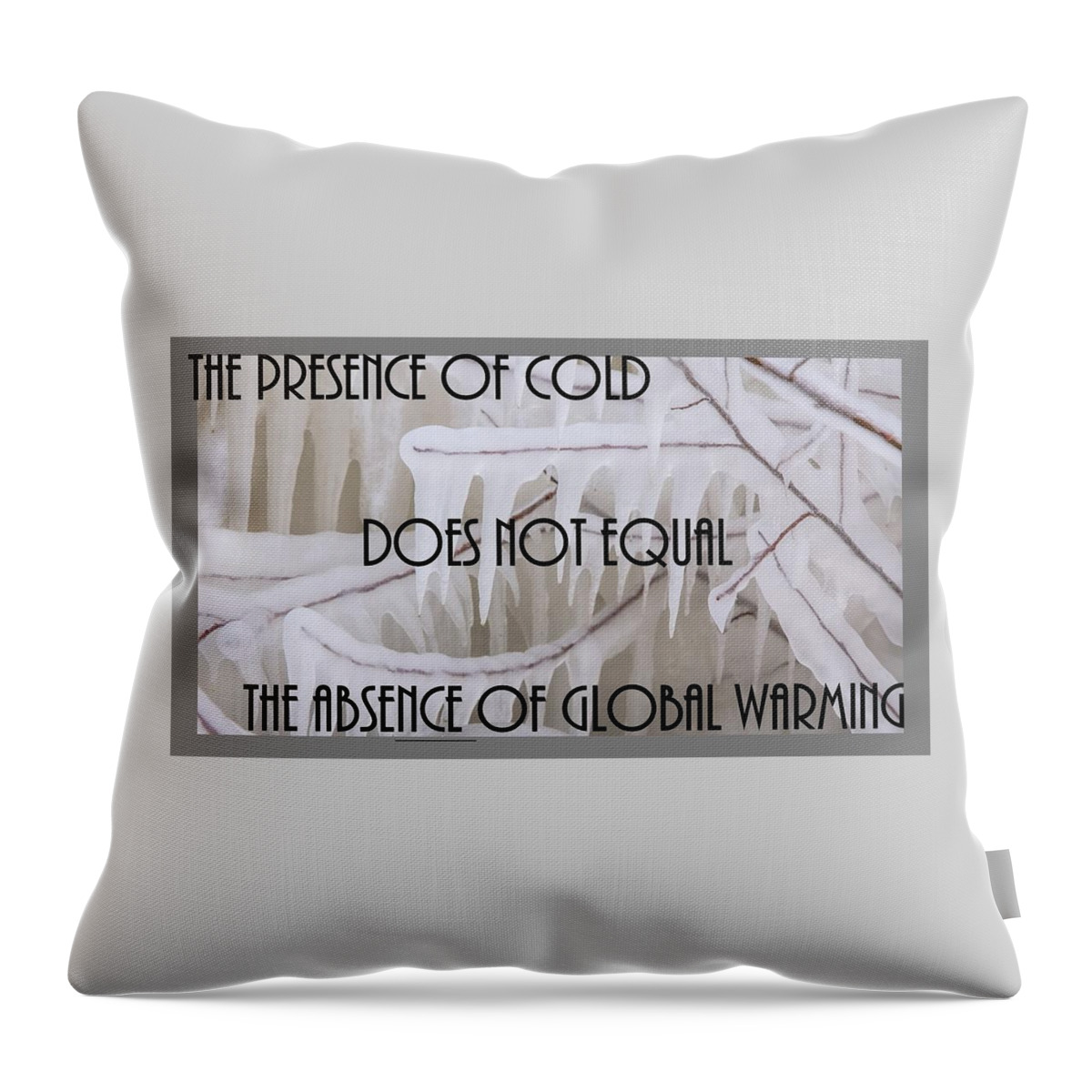 Freezing Rain Throw Pillow featuring the photograph Icicles and Global Warming by Nancy Ayanna Wyatt