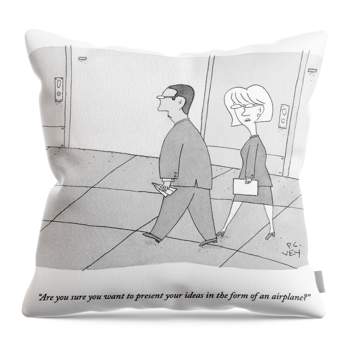 Ideas In The Form Of An Airplane Throw Pillow