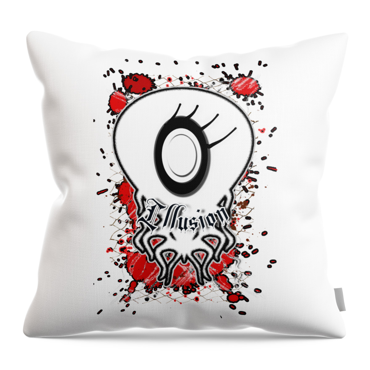 Illusion Throw Pillow featuring the digital art Illusion a Floater Spy Ghost Impression Ghost Hunt Halloween by Delynn Addams