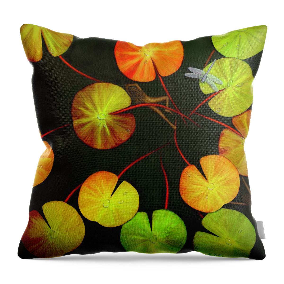 Kim Mcclinton Throw Pillow featuring the painting Immersion by Kim McClinton