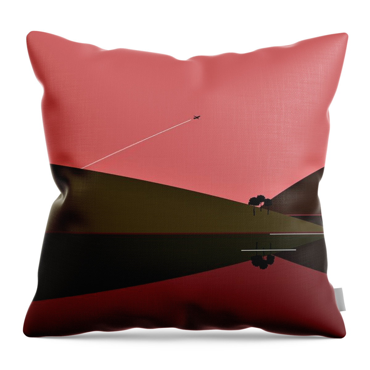 Flying Throw Pillow featuring the digital art In Flight by Fatline Graphic Art