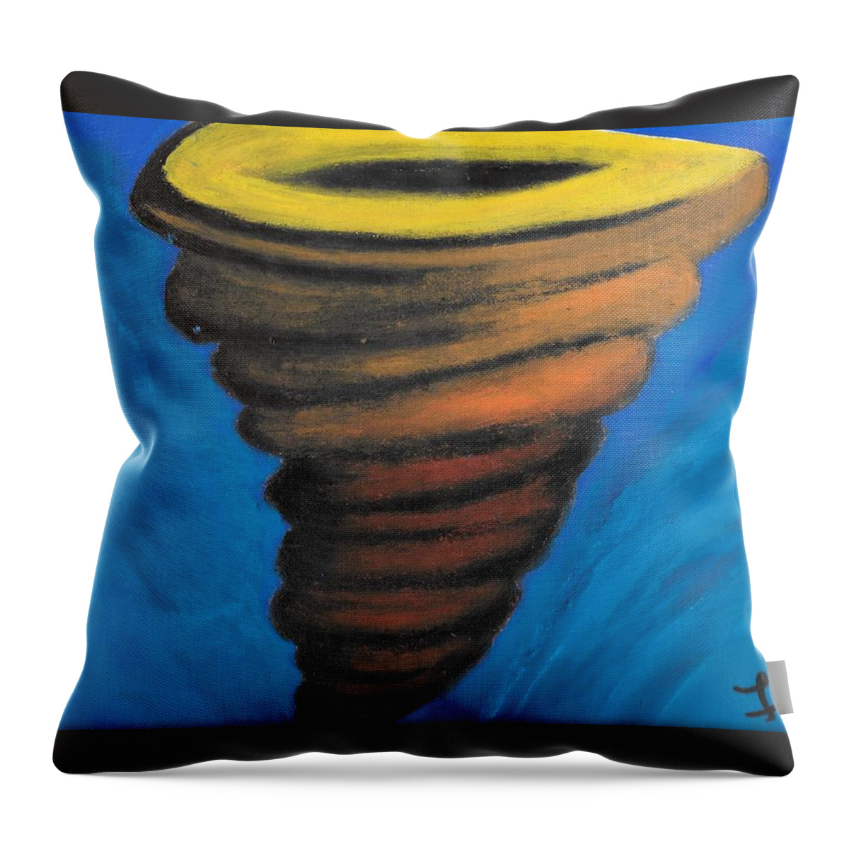 Desire Throw Pillow featuring the painting Into the Vortex by Esoteric Gardens KN