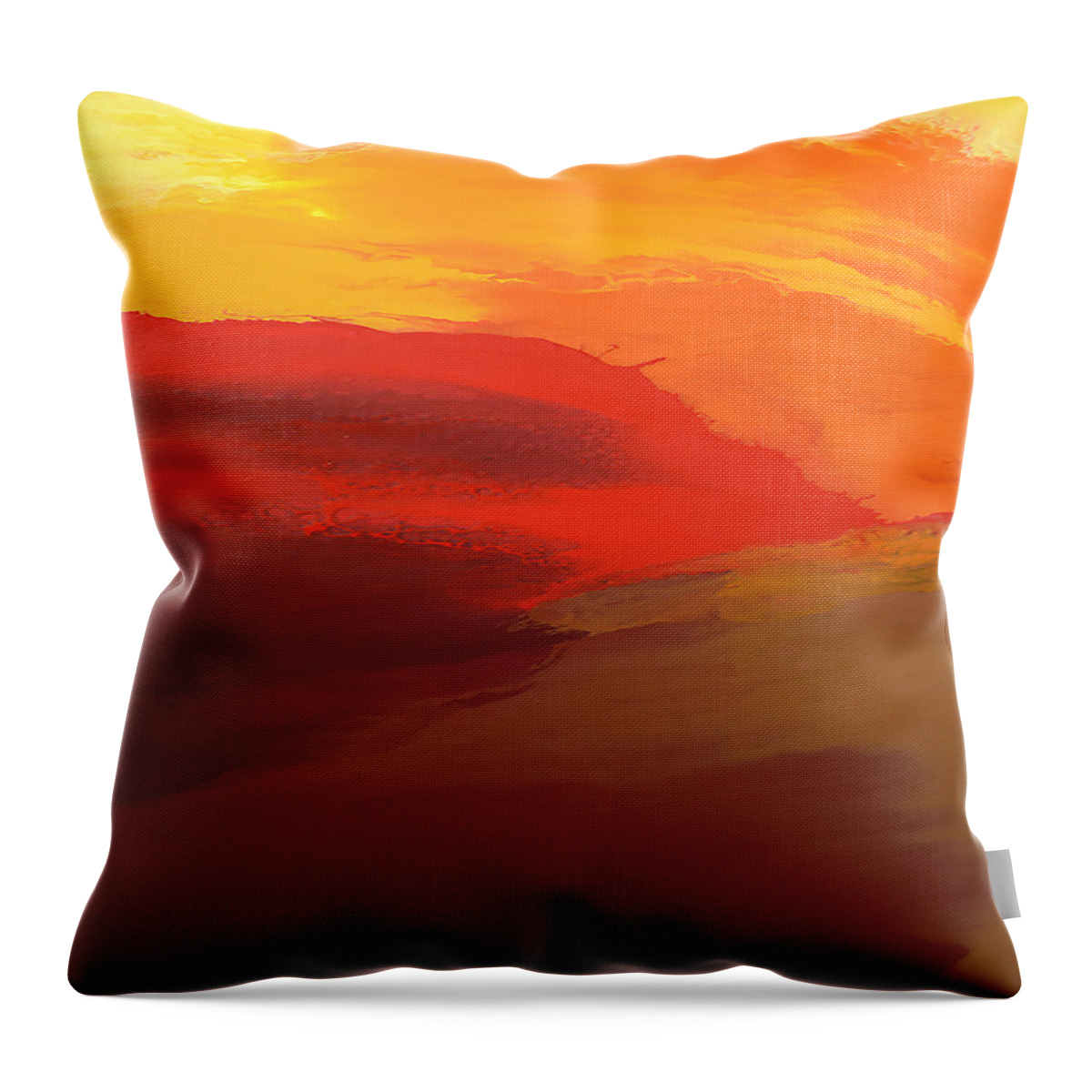 Sunrise Throw Pillow featuring the painting Invigorating by Linda Bailey
