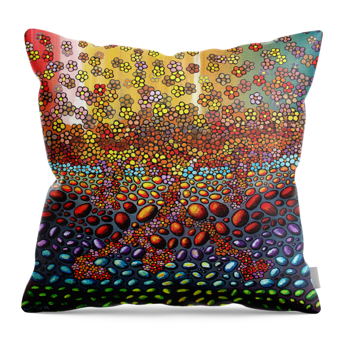Overwhelmed Throw Pillow featuring the painting It will Never be Enough by Mindy Huntress