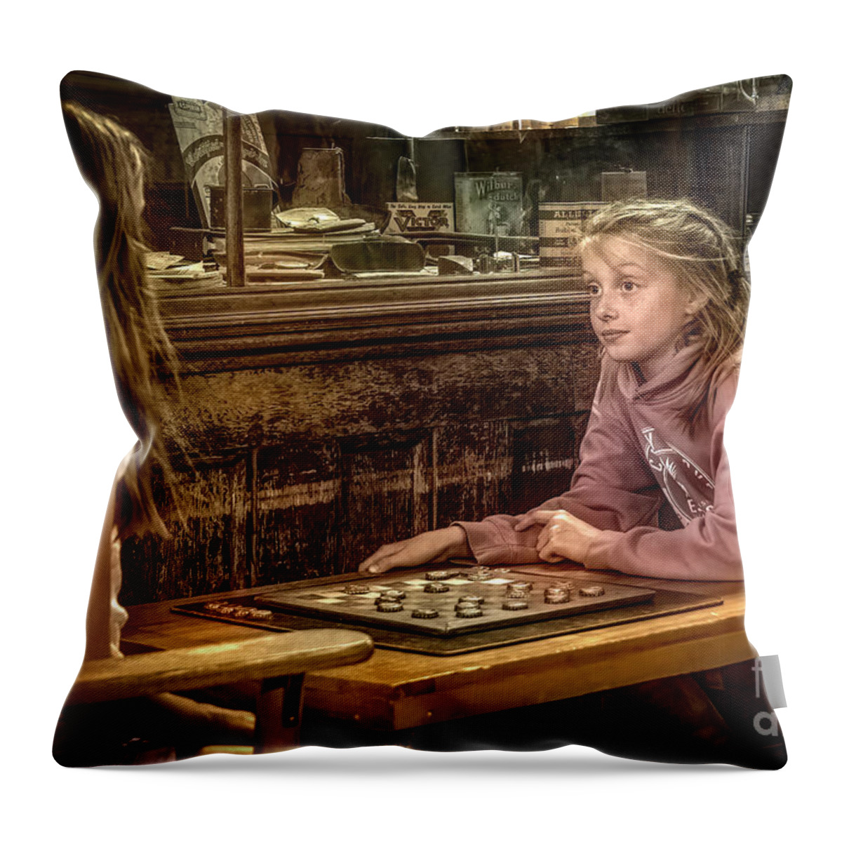 Americana Throw Pillow featuring the photograph It's Your Move... by Shelia Hunt
