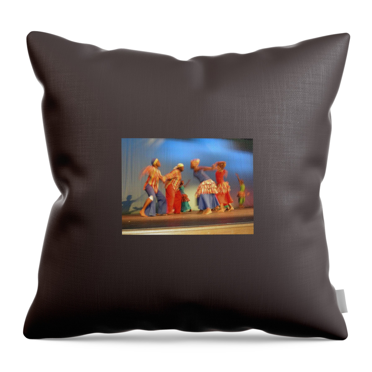 Jankoonuu Throw Pillow featuring the painting Jamboree 2 by Trevor A Smith