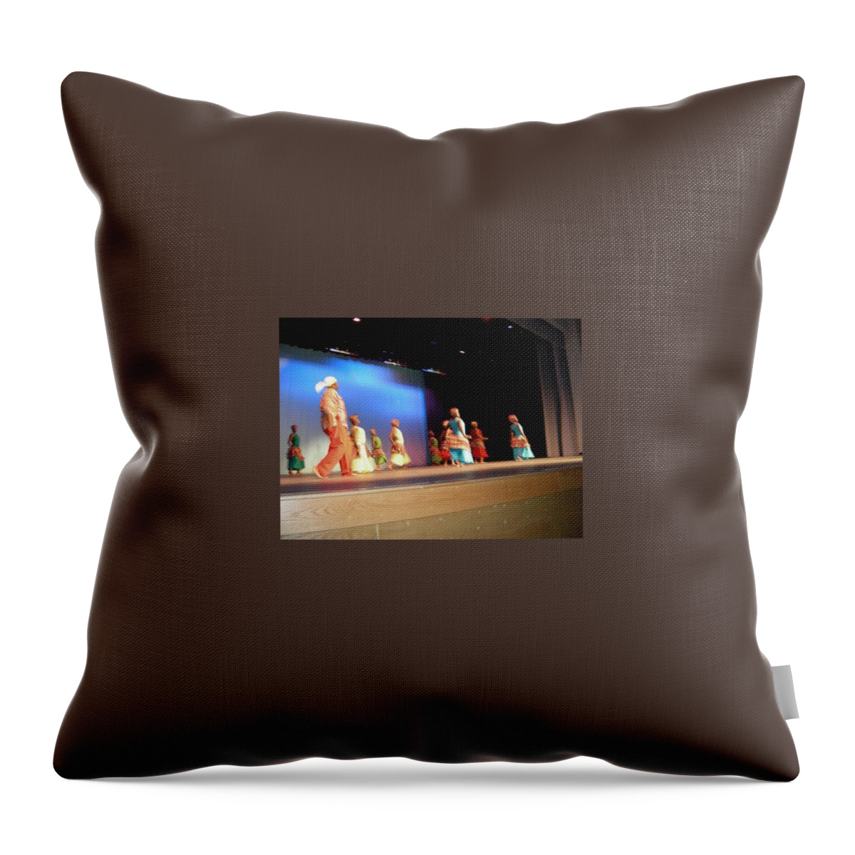 Maroons Throw Pillow featuring the painting Jamboree 4 by Trevor A Smith