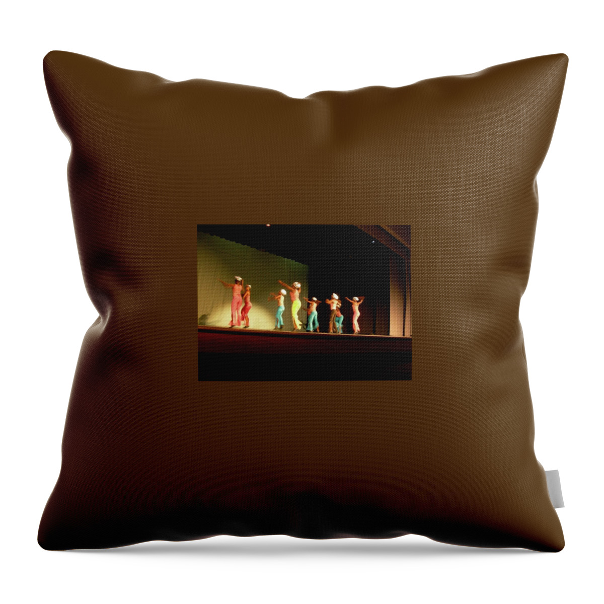 Dancers Throw Pillow featuring the painting Jamboreee5 by Trevor A Smith