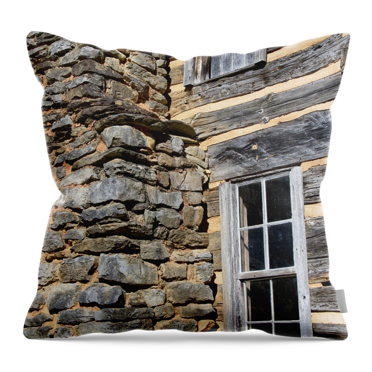 Cades Cove Throw Pillow featuring the photograph John Oliver Cabin 6 by Phil Perkins