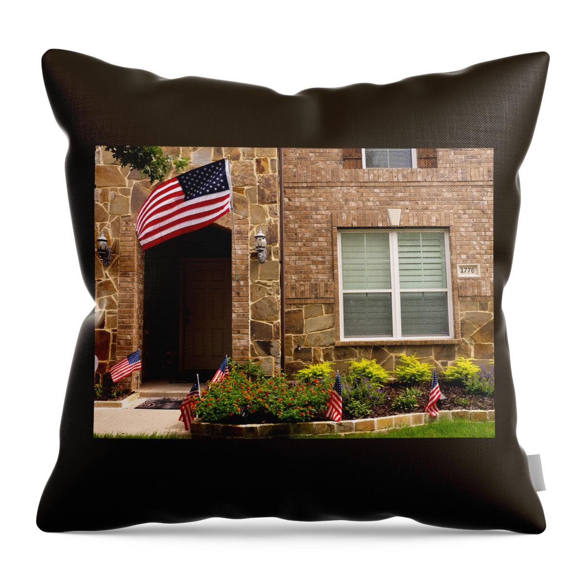 Flag Throw Pillow featuring the photograph July 4th Any Year by C Winslow Shafer
