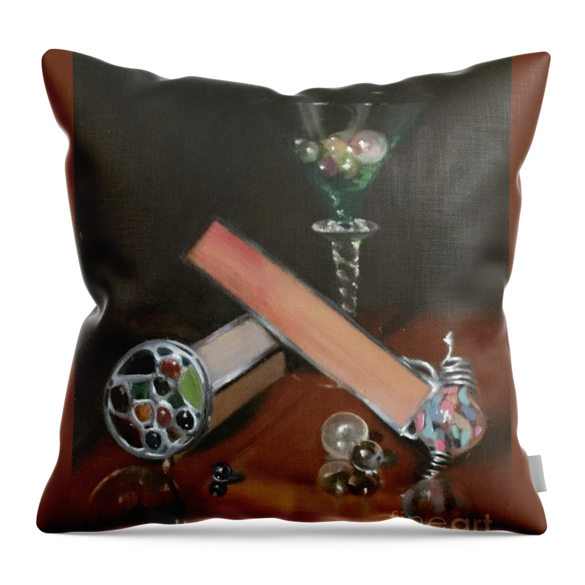 Oil Painting Throw Pillow featuring the painting Kaleidoscope by Lori Ippolito