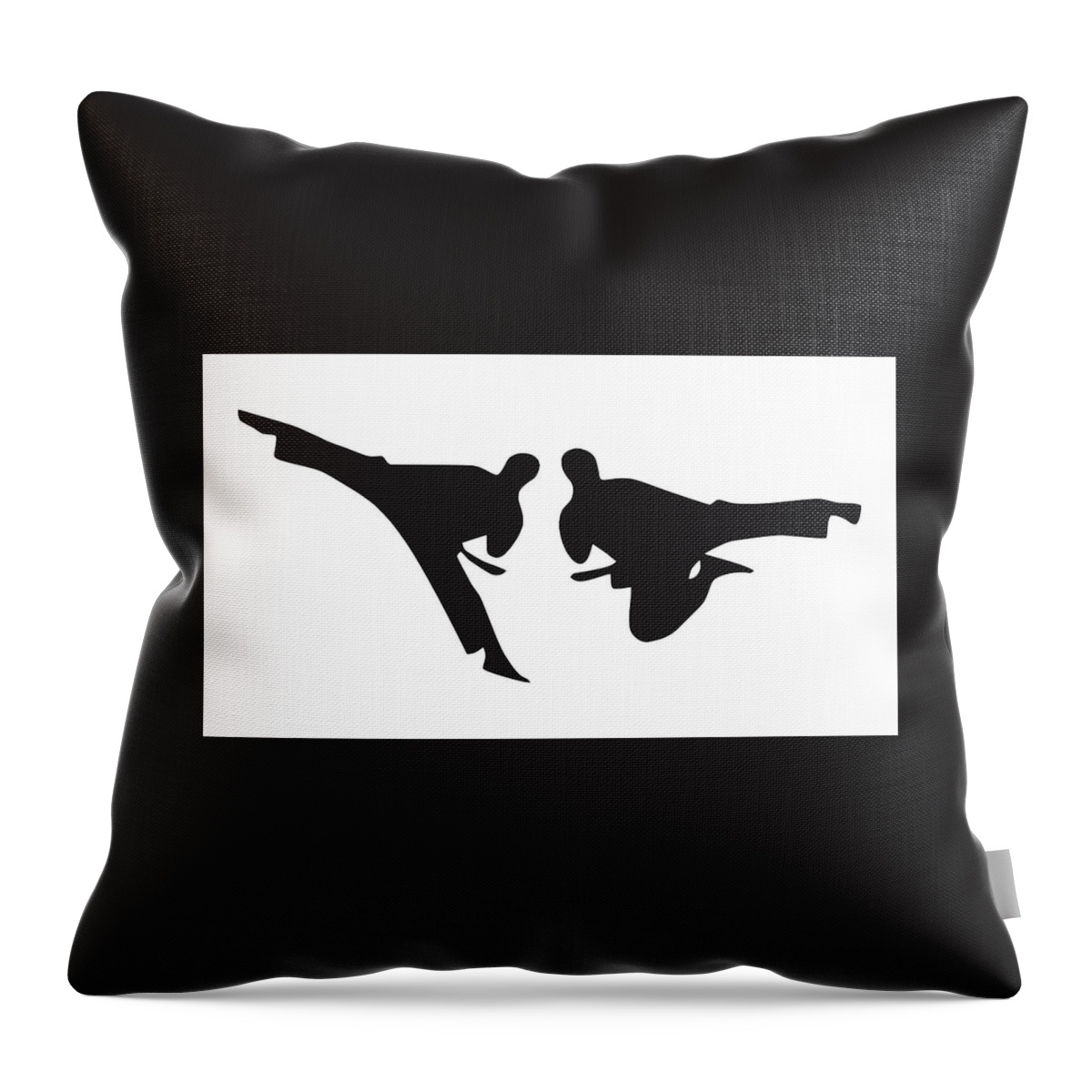 Karate Throw Pillow featuring the digital art Karate Is An Art by Nancy Ayanna Wyatt