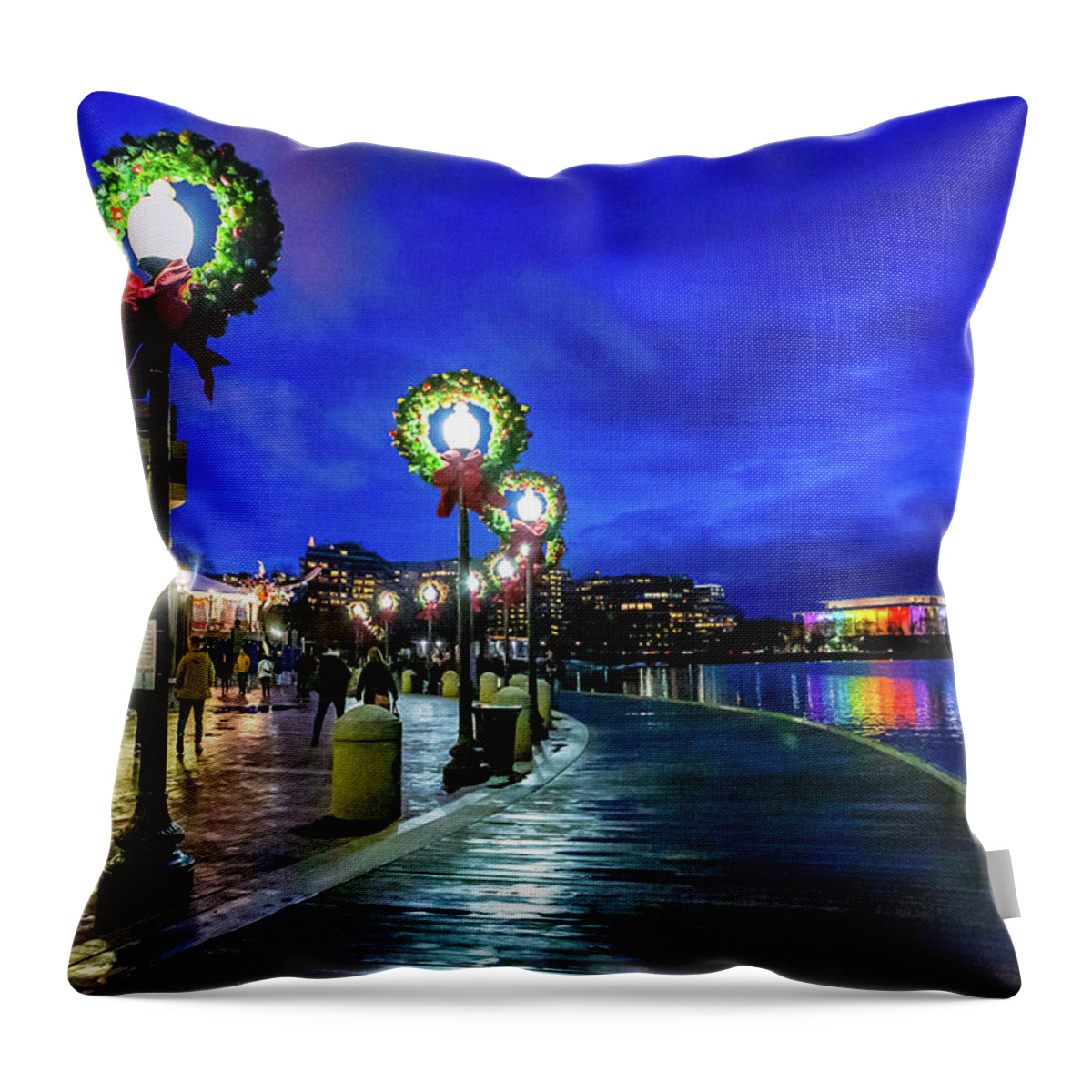 Kennedy Library And Museum Throw Pillow featuring the digital art Kennedy Library and Museum by SnapHappy Photos