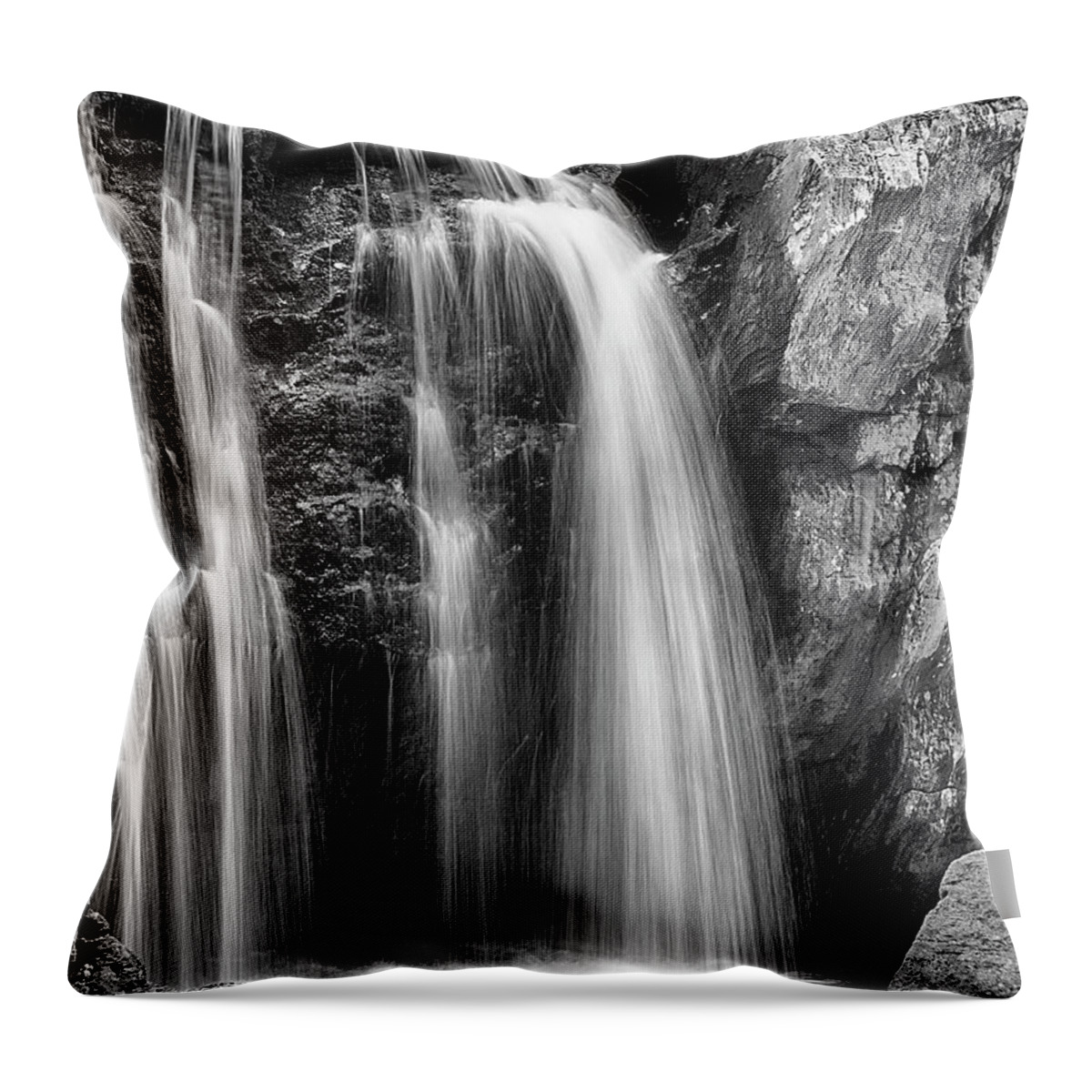 Cascading Throw Pillow featuring the photograph Kilgore Falls I by Charles Floyd