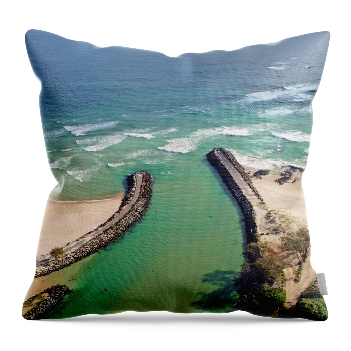 Kingscliff Throw Pillow featuring the photograph Kingscliff Creek by Andre Petrov