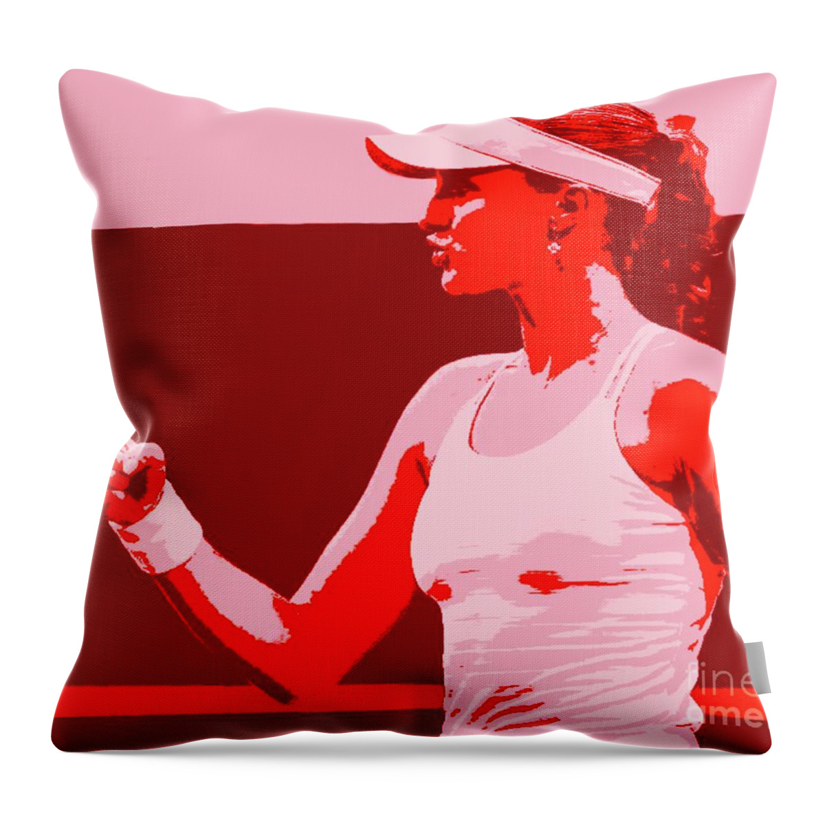 Mladenovic Throw Pillow featuring the painting Kristina Mladenovic by Jack Bunds
