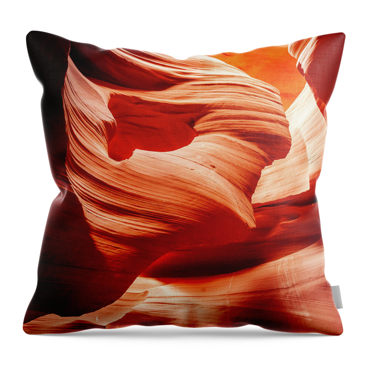 Antelope_canyon Throw Pillow featuring the photograph Lady in the Wind, Antelope Canyon by Bradley Morris