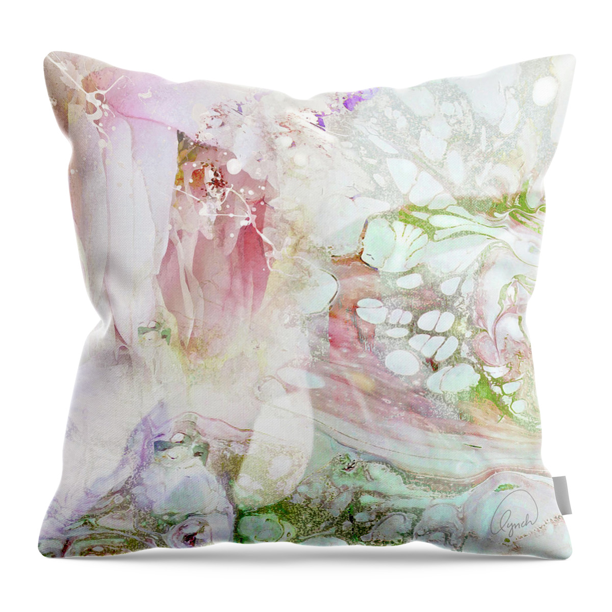 Floral Throw Pillow featuring the photograph Lady's Slipper by Karen Lynch