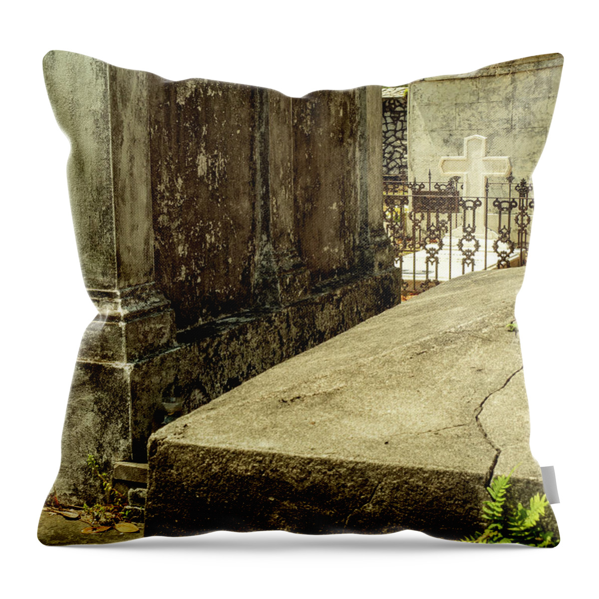 New Orleans Throw Pillow featuring the photograph Lafayette Cemetery, New Orleans by Leslie Struxness