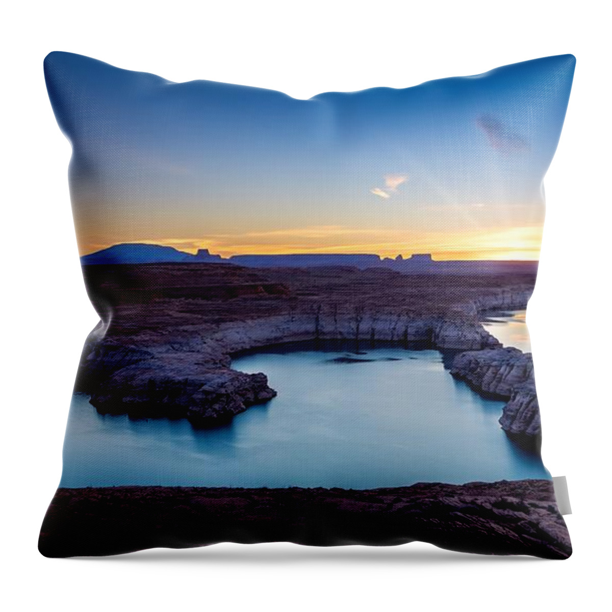 Lake Powell Throw Pillow featuring the photograph Lake Powell Sunrise by Bradley Morris